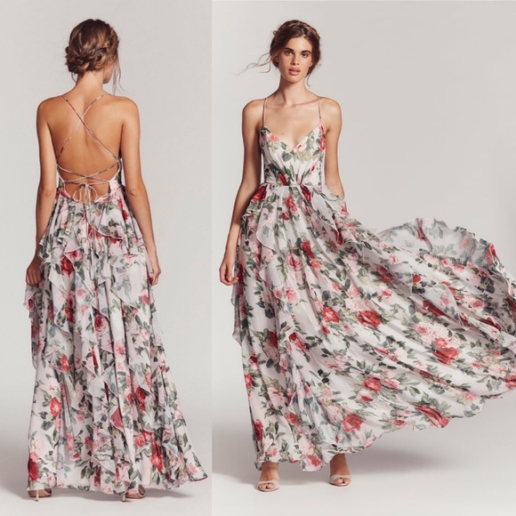 Fame and Partners Dresses & Skirts - Fame and Partners Queen Anne floral maxi dress